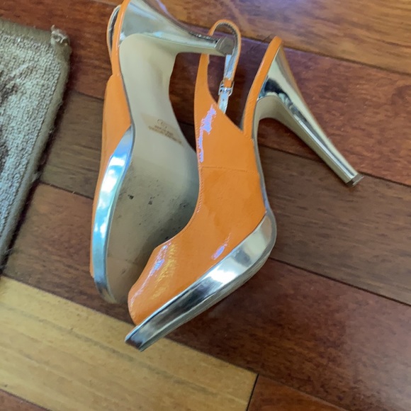 Orange silver heels- 11cm - Picture 4 of 9
